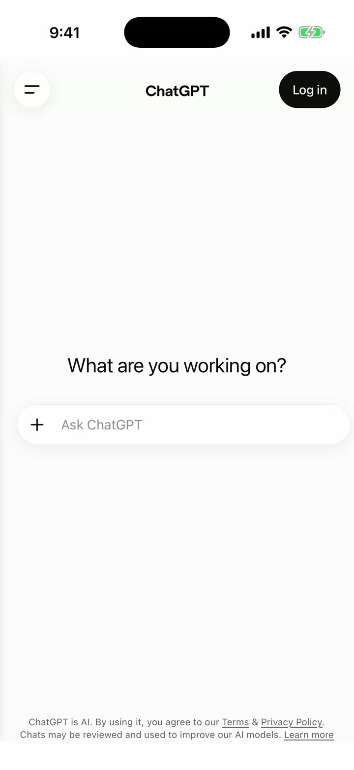 ChatGPT open as its own app on a HigherLife phone